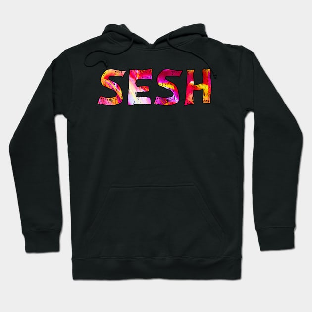 The sesh red and pink design Hoodie by Captain-Jackson